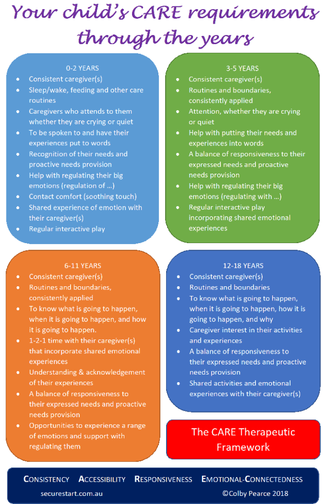 Your child's CARE requirements